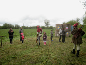 Les archers en pleine démonstration