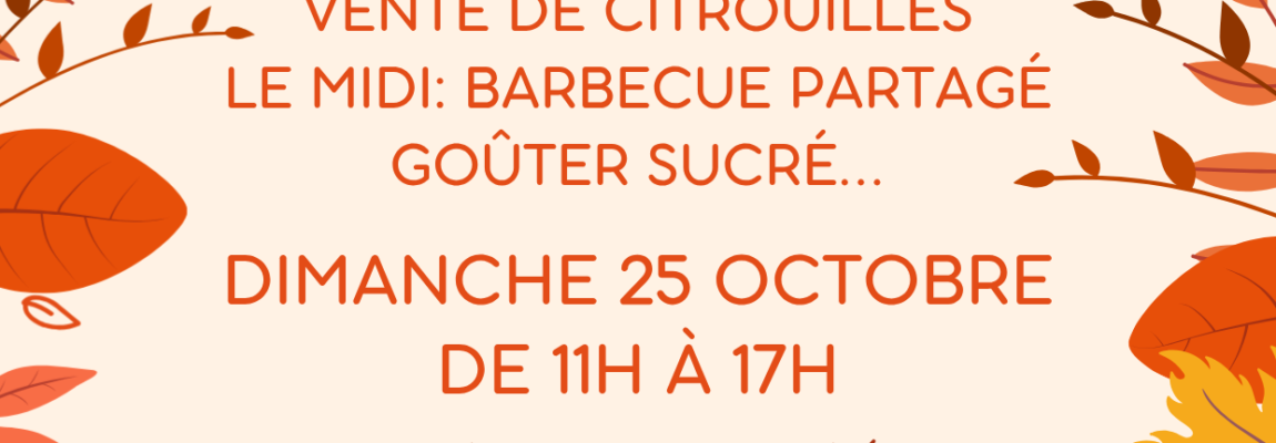 Fête de la citrouille – Dimanche 25 octobre 2026